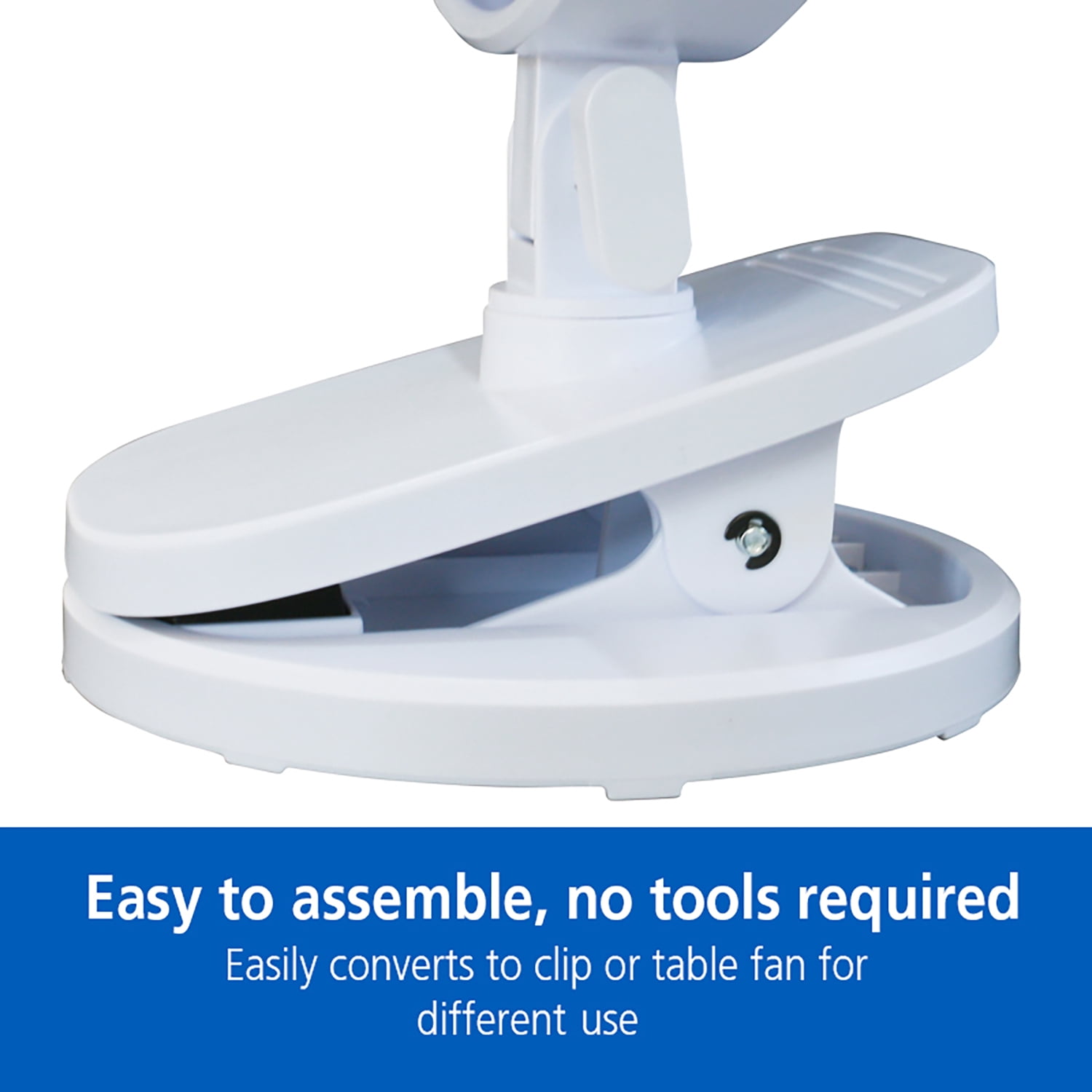 Mainstays 6" 2-speed Personal Desktop and Clip Fan, Adjustable Rotates 360°, White, Model#FN1868NW