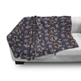 thumbnail image 3 of Adventure Cartoon Soft Flannel Fleece Throw Blanket, Camping Concept of Wild Forest Animals Animals Moose Fox Deer and Bear, Cozy Plush for Indoor and Outdoor Use, 50" x 60", Multicolor, by Ambesonne, 3 of 6