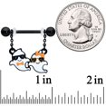 thumbnail image 2 of Body Candy 14G Womens Nipplerings Piercing Black PVD Steel 2Pc Date Night Cool Ghosts Nipple Ring Set 9/16", 2 of 2