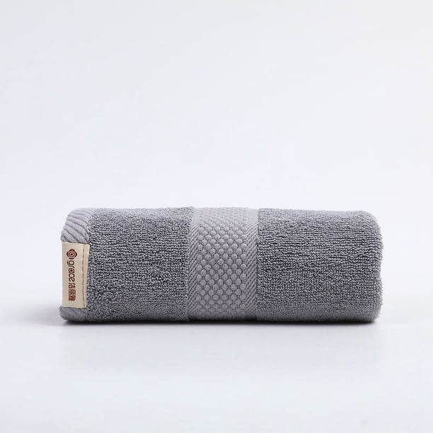 Nvzi 3 toallas de baño de algodón puro, toalla de mano de algodón suave para el hogar, súper suave, altamente absorbente, 28,35 x 13,39 pulgadas (gris oscuro)