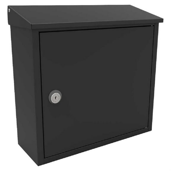 Allux 400 Top Loading Wall Mount Locking Mailbox In Black