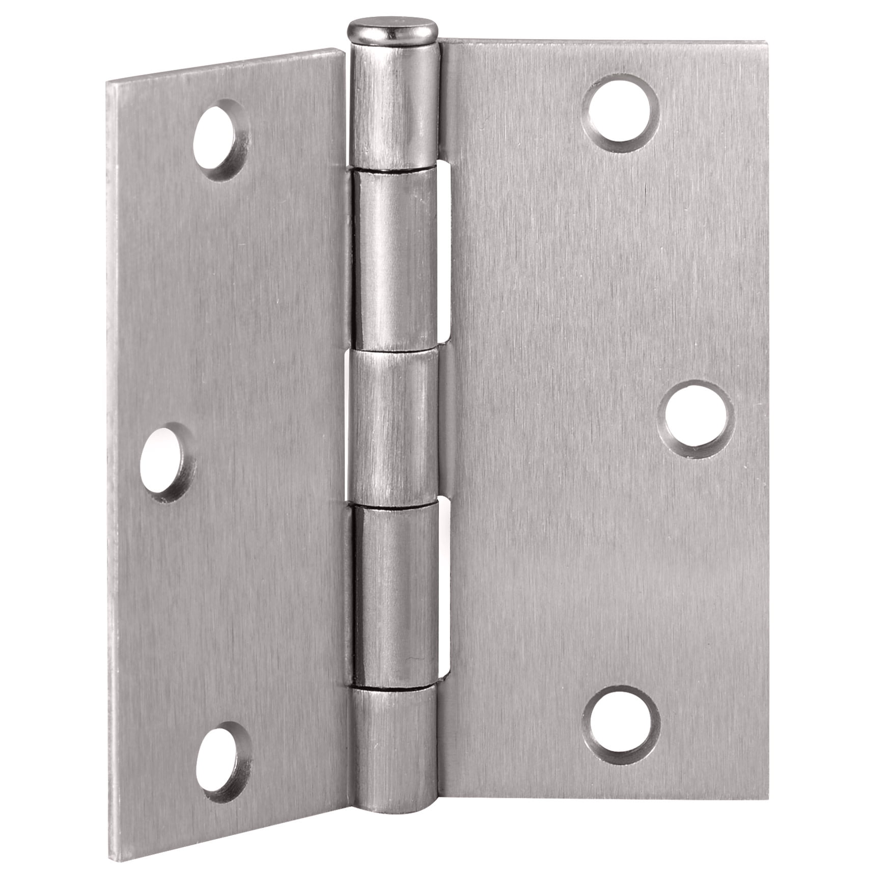 Design House 10-Pack 3.5" x .125" x 3.5" Square Butterfly Interior/Exterior Door Hinges, Satin Nickel