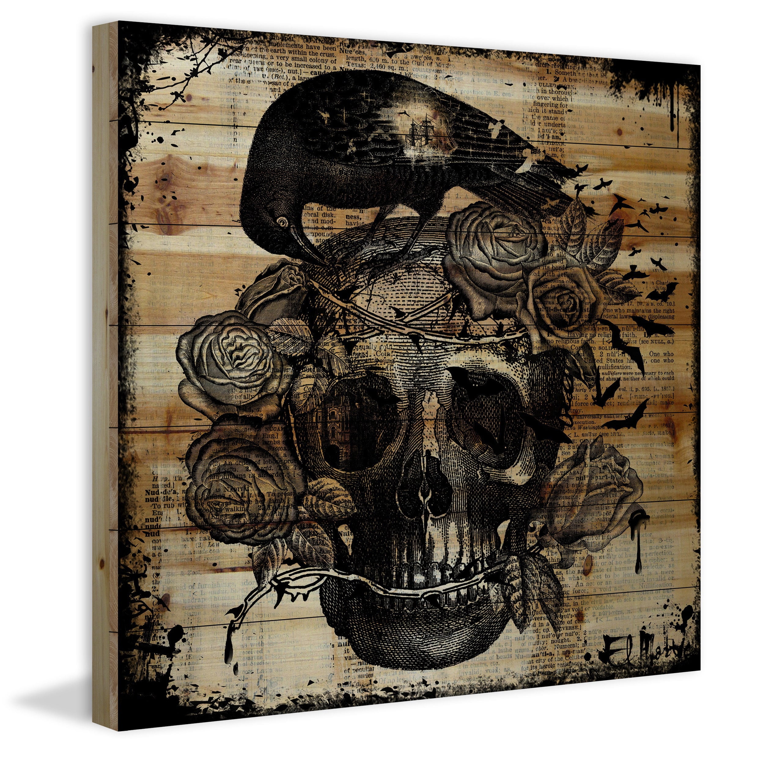 Marmont Hill "To Die For" by Vicki Butler Painting Print on Natural Pine Wood
