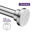 thumbnail image 2 of Swcorp AC-AZSR55CH 35-55 in. Anzzi Shower Curtain Rod with Shower Hooks in Polished Chrome, 2 of 9