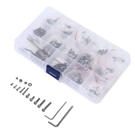 

2024 320pcs Screws Nuts Gasket Assortment Set 304 Stainless Steel M2 M3 Hex Bolts Washer Kit for Cars Trucks