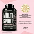 thumbnail image 6 of MultiSport Women's Daily Multivitamin-Mineral Supplement, Vitamin C, D, E, MK7, Zinc for Immune Support, 120 Vegetable Capsules, NutraBio Labs, 6 of 9