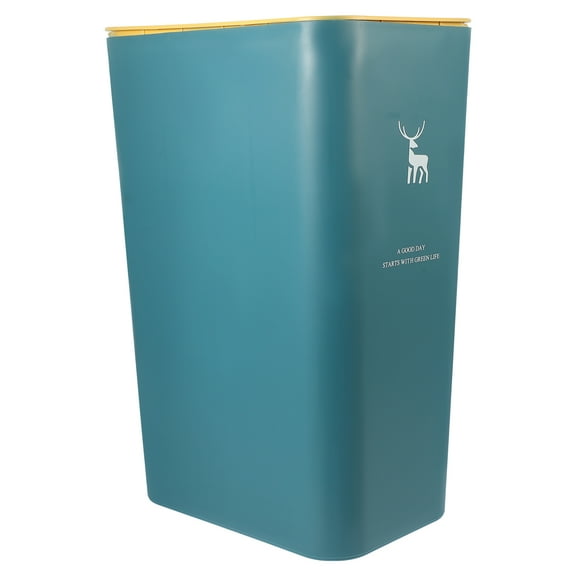 OUNONA  Litter Trash Can with Lid Bathroom Waste Bin Dispenser Office