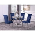 thumbnail image 2 of Chaises Latérales Modernes en Velours Layla Bleues (Ensemble de 2), 2 of 2
