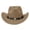 Khaki, variant on Cowboy Hat for Men Western Wide Brim Hat with Metallic Accents – Adjustable Cotton-Blend for Daily Wear,Outdoor,Travel White