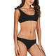 thumbnail image 1 of Traje de baño para mujer Color puro Sin espalda Dividido Transpirable Elástico 2 piezas Bikini Traje de baño Negro XL, 1 of 6