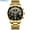 Gold Black, variant on Men's Watches Six-pin Multifunctional Chronograph Wristwatches,Stainsteel Steel Band Waterproof Watch CRRJU Top Luxury Brand