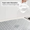 thumbnail image 2 of SUBEKYU Alfombrillas para secar platos para encimera de cocina, escurridor de platos absorbente de microfibra/almohadillas para fregadero, 19,5x15,8 pulgadas, juego de 2 hojas grises, 2 of 5