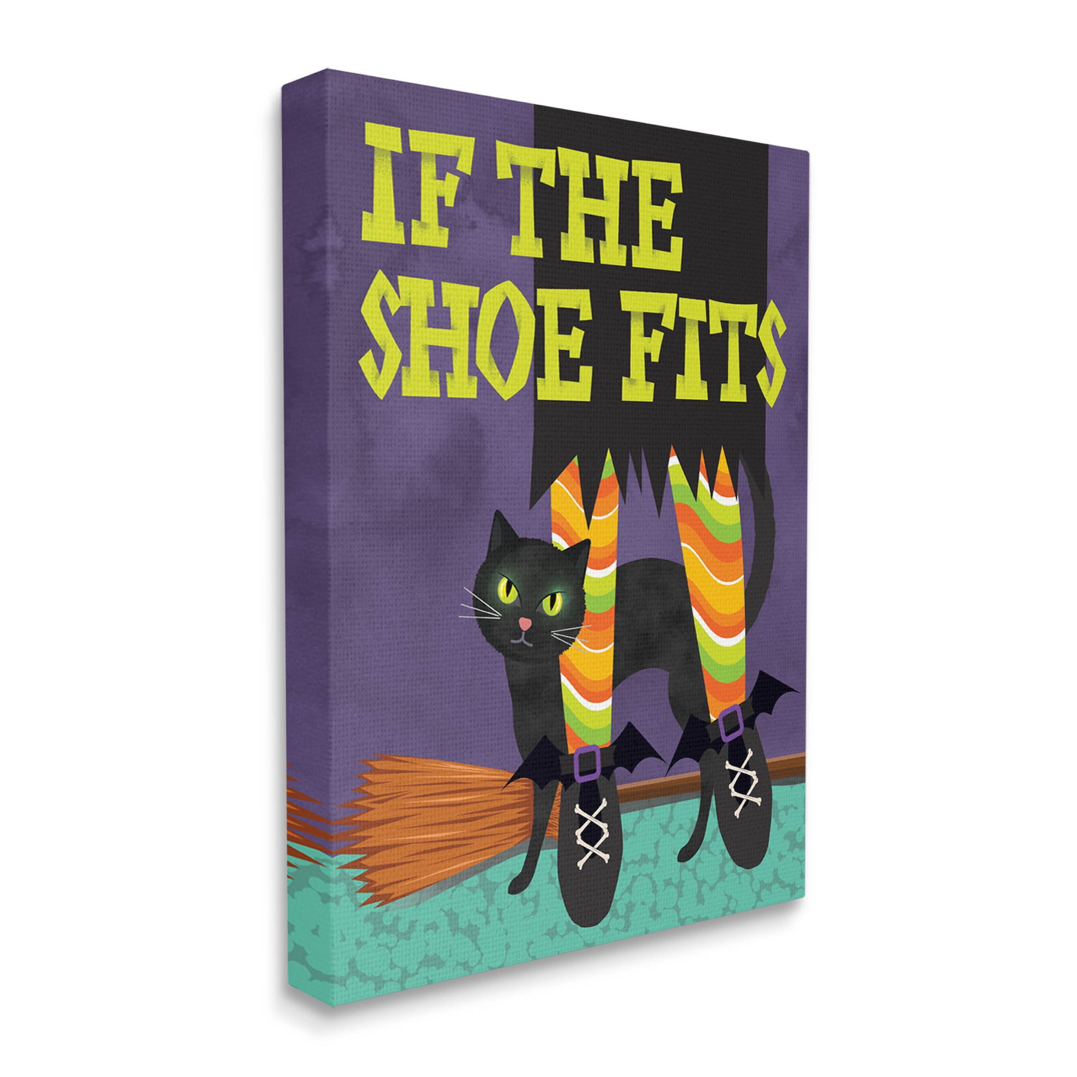 Stupell Industries If The Shoe Fits Witch Graphic Art Gallery Wrapped Canvas Print Wall Art, Design by Linda Birtel