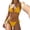 C-Yellow187, variant on DHFJKG Bikini Sets For Women Solid Color 2 Piece Swimsuits Halter Tie Side Triangle Bathing Suit With Thong Bottoms Versatile Beachwear