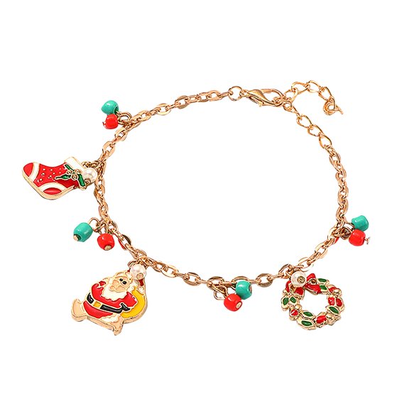 SUSHANG Santa Claus Bracelet Creative Fashion Christmas Santa Stocking Bracelet Bracelets