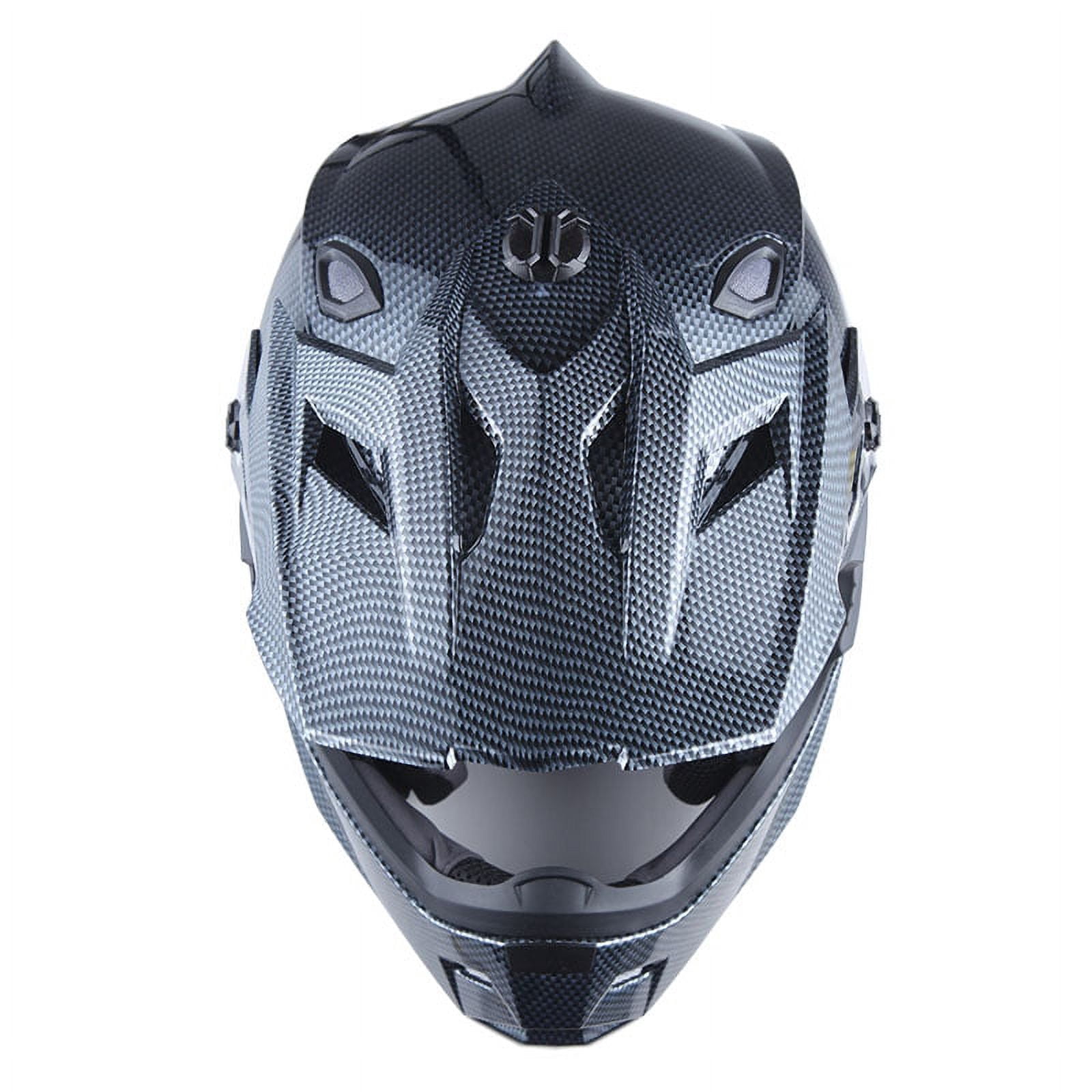 1Storm Motocross Adult Helmet ATV Dirt Bike BMX MX Helmet F801CLS Racing Style Carbon Fiber Black