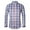 Red, variant on Clearance Men's Casual Fashion Loose Plus Size Combination Plaid Long Sleeved Shirt