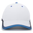 thumbnail image 1 of Pacific Headwear 416L.220.OS Lite Series Hook & Loop Adjustable Cap, White & Royal - One Size, 1 of 1