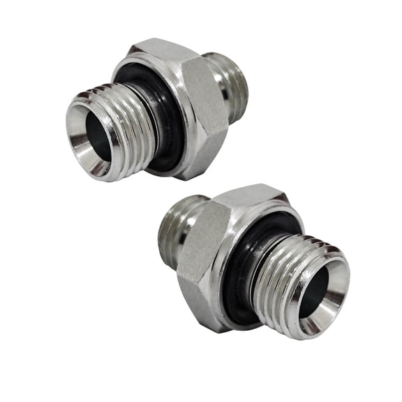 For Mini Excavator Hydraulic Attachment Fitting Adapters 115757 Pair M14 - M16