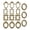 Bronze gold, variant on Yihuala Assorted 15Pcs Resin Miniature Photo Frame with Intricate Floral Carvings Ideal for Artistic Craft Creation Home Decors