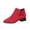Red, variant on Low Chunky Heel Shoes, Faux Suede Short Booties, Womens Ankle Boots, Elegant Zip Up Booties, Women Ankle Boots Elegant Faux Suede Short Booties Side Bow Decor Low Chunky Heel Zip Up Shoes, Beige 6.5