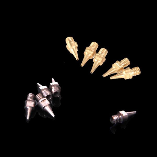 Elodie 5 Pcs Buses de Remplacement pour Aérographe en Acier Inoxydable 0.3mm Kit Professionnel DIY