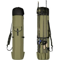 Fishing Rod Carrier - Pole Bag Reel Organizer Case Storage for Gear, Travel - Gifts for Men, Family