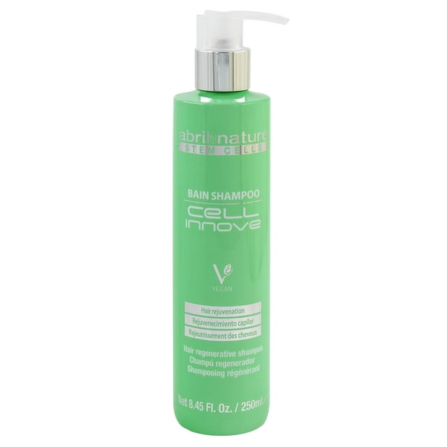 Abril Et Nature - Bain Shampoo Cell Innove - Champú Hidratante - 250 ml - Para Cabello Dañado - Tratamiento Capilar con Células Madre - Producto Vegano - Reduce el Encrespamiento
