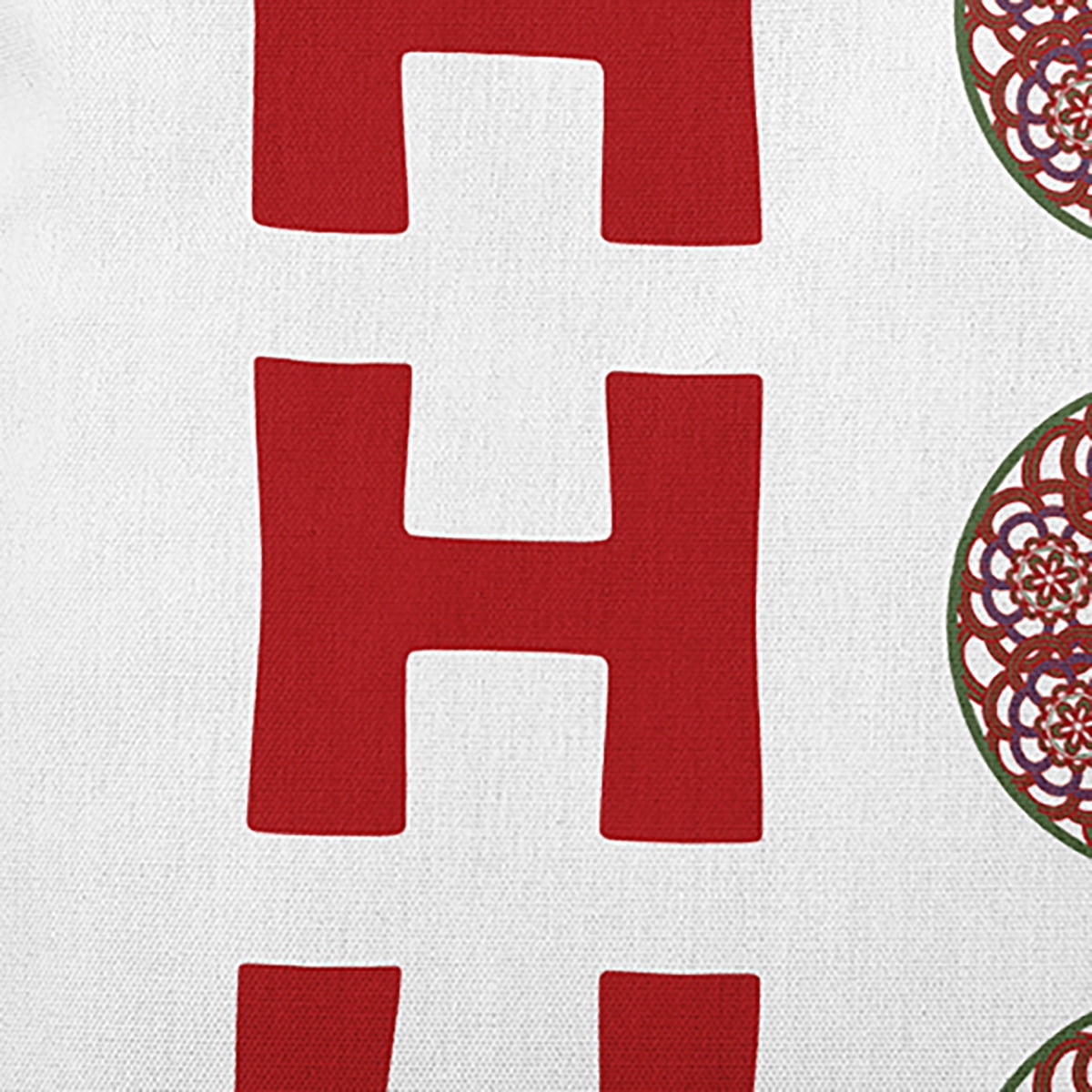 20" x 20" Simply Daisy Ho Ho Ho Polyester Accent Pillow, Firecracker Red Qty 1