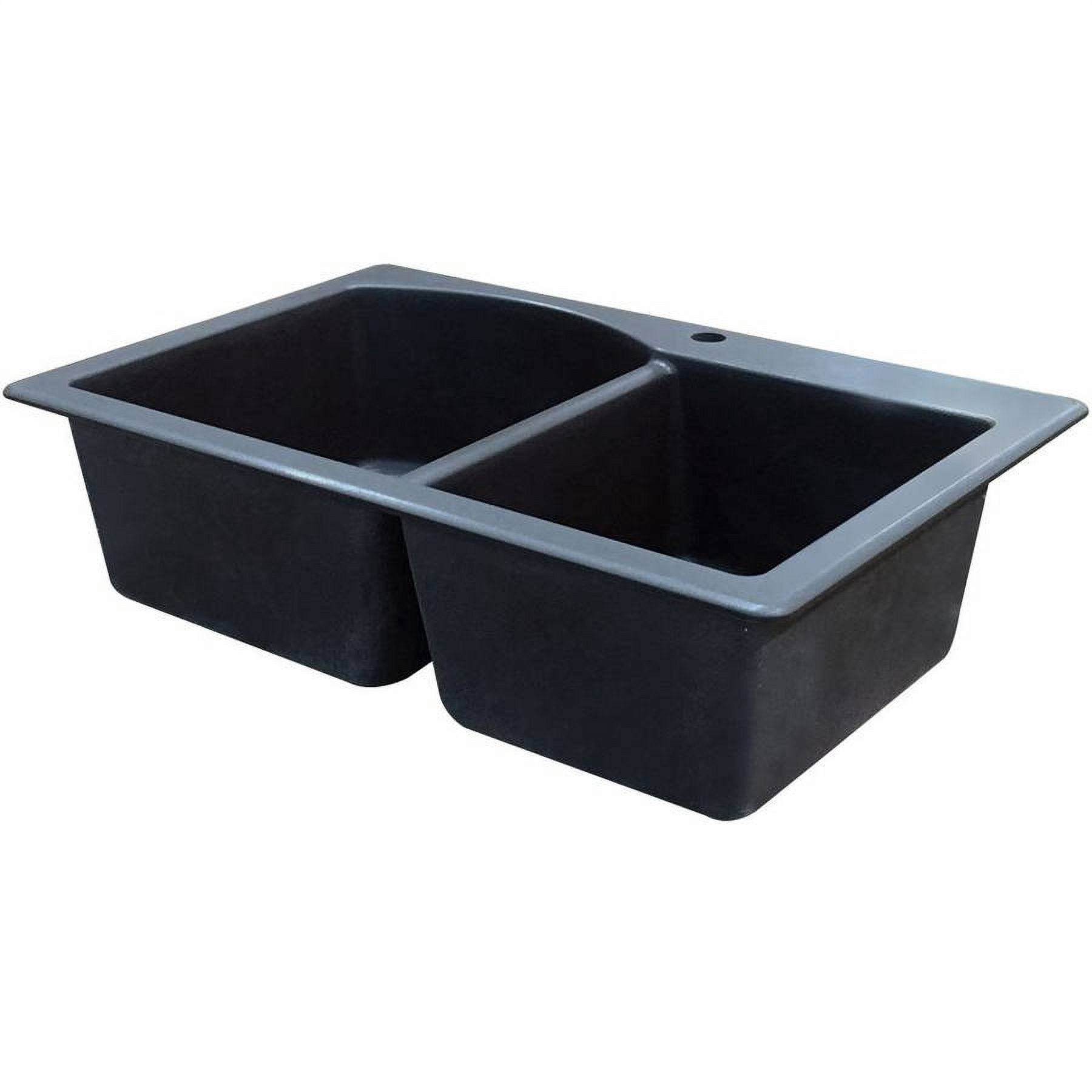Transolid 33" x 22" Top Mount Aversa Granite Kitchen Sink, Available in Various Colors