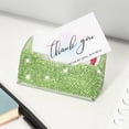 thumbnail image 3 of Rhinestone Business Card Holder Crystal Business Card Holders Bling Business Card Organizer Display Stand for Desktop Desk Office Exhibition, Green, 3 of 6