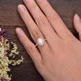 thumbnail image 5 of Oryn Jewelry 1.4 Ct Marquise Moissanite Ring - 14K Stamped White Gold - Bypass Wedding Engagement Band - Multi-Shape Anniversary Ring, 5 of 5