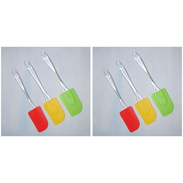 jesticaly Spatule en silicone de Qualité Alimentaire Résistante aux Ventes Chaudes, Racloir à Gâteau, Brosse à Crème de Cuisson 2Ensemble