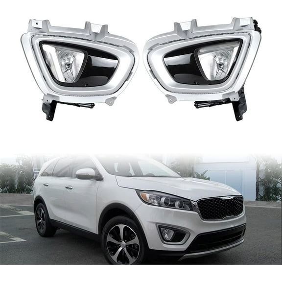 SEBLAFF For 2016-2018 Kia Sorento Front Bumper Fog Light Lamps Assembly Left and Right