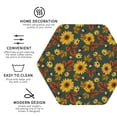 thumbnail image 3 of Honeii Fall Daisy Leaf Nuts Print Leather Coaster Set of 4, Ideal for Safeguarding Your Furniture from Drinks Spills and Effortless Cleanup-Hexagon, 3 of 6