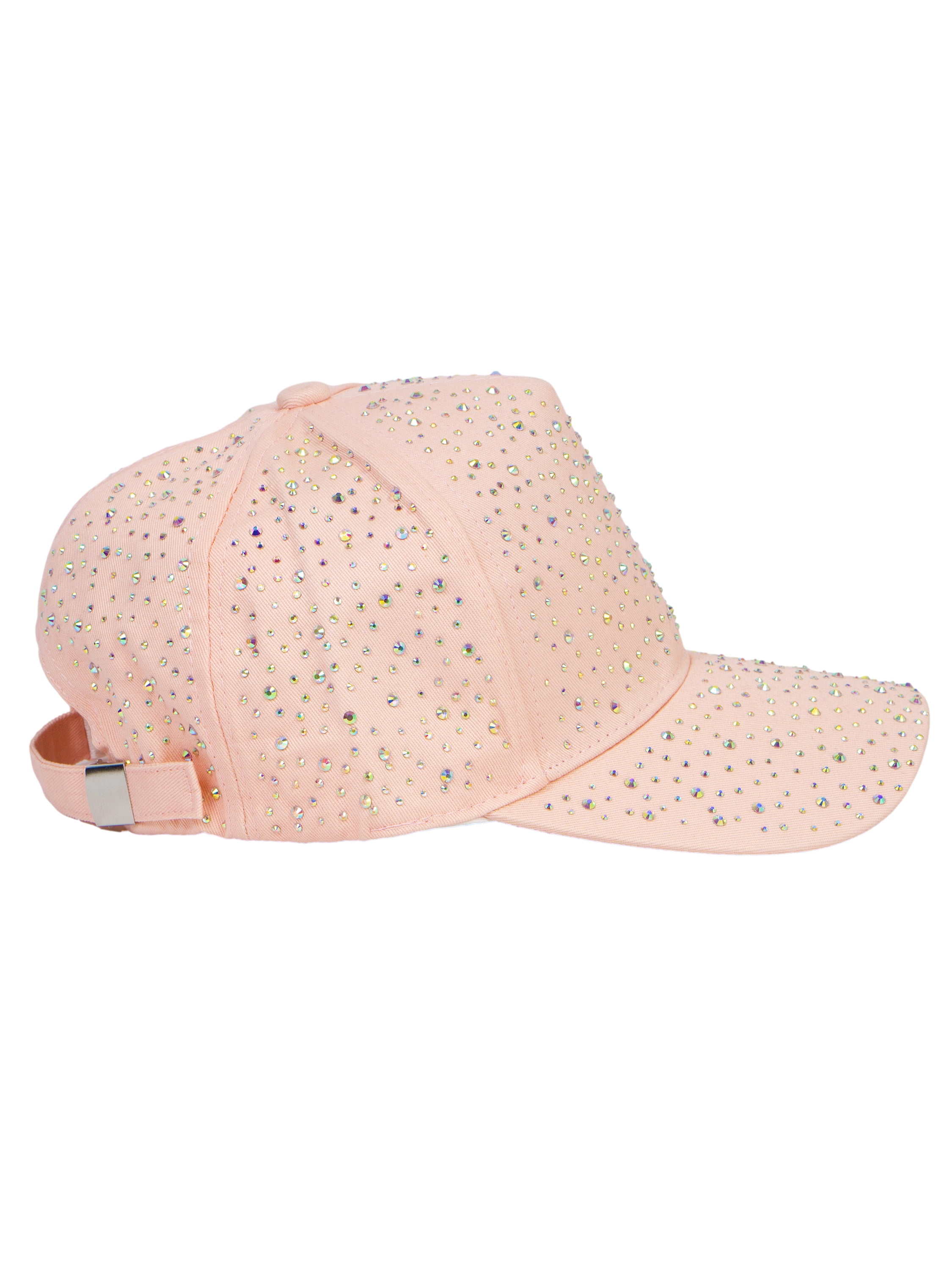 Pink & Green Crystal Embellished Women\'s Baseball Cap Pink Rhinestone Baseball Cap: Glam Jeweled Crystal Bling Hat  main image 4