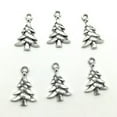 thumbnail image 3 of U8MO 12/50/100pc christmas tree antique silver charms pendants jewelry DIY 21*14mm-12pcs, 3 of 9