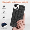 thumbnail image 3 of for iPhone 13 Case iPhone 14 Case Cute 3D Weave Grid Design for Women Girls Soft TPU Silicone Phone Case Raised Bumper Corners Full Protective Case Cover for iPhone 13/14 6.1 inch (Black), 3 of 13