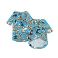 thumbnail image 2 of Small Dog Shirt Dog Clothes for Small Dogs All Over Print Pet Apparel Short Sleeve Dog Shirt Lightweight Breathable Sky Blue Casual Puppy Outfit, 1 Pack, 2 of 5