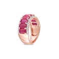 thumbnail image 2 of 3 1/3 Carat (Ctw) Created Ruby Eternity Band Ring in 14K Rose Gold with Diamonds for Women, 2 of 6