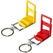 FUSO Multifunction Keychain With Smartphone Stand - Pack of 2 (Yellow, Red)