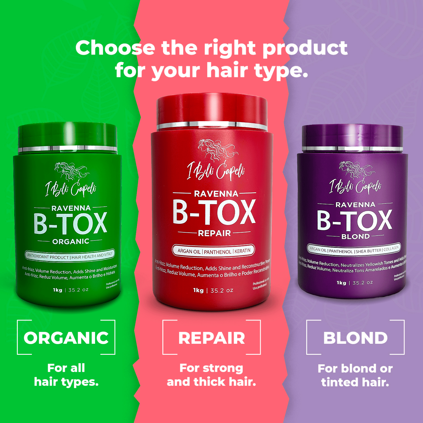 I Belli Capelli Ravenna B-tox Repair Mask Hair Rejuvenation Anti