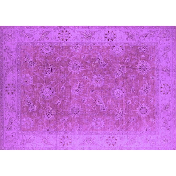 Ahgly Company Indoor Rectangle Oriental Purple Traditional Area Rugs, 2' x 3'