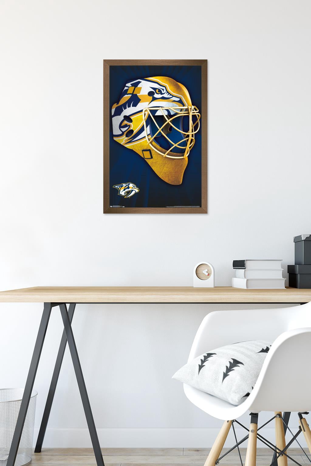 NHL NashVille Predators - Mask 16 Wall Poster, 14.725" x 22.375", Framed