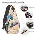 thumbnail image 4 of ZICANCN Crossbody Sling Bags for Women Men,Modern Colorful Terrazzo Pink Casual Shoulder Backpacks for Hiking Daypacks, 4 of 9