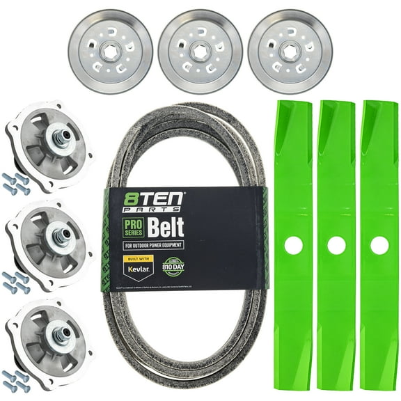 8TEN Blade Spindle Belt Kit for Kubota RCK54P-724Z Z724 54-inch K5645-34340 MK1013867