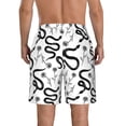 thumbnail image 3 of Naloa Hand Drawn Snake Men's Beach Shorts, Surfing shorts, Swim trunks, Quick Dry Swim Trunks for Surfing Beach Fun - Medium, 3 of 9