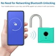 thumbnail image 4 of T1004D Smart BT Fingerprint Padlock Rechargeable Keyless 20 Fingerprints Emergency Unlocking Easy Operation IP65 Waterproof, 4 of 8