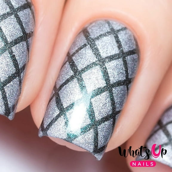Whats Up Nails - Diamond Pattern Vinyl Stencils Nail Art Design