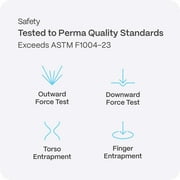 (4 pack) Perma Child Safety 71 in. Wide x 33 in. Tall White Retractable Baby Gate